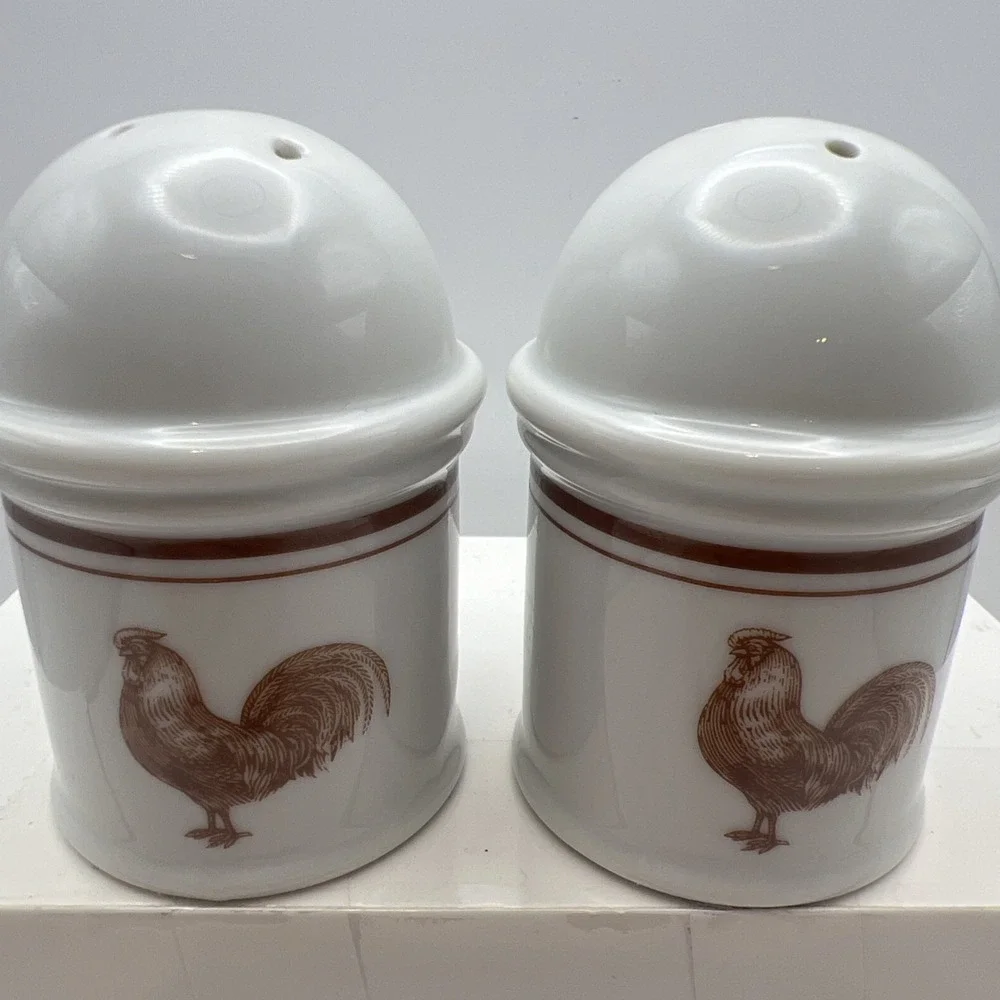 Rauschert Porcelain Ovenproof Japan Rooster Salt Pepper Shakers - 000655